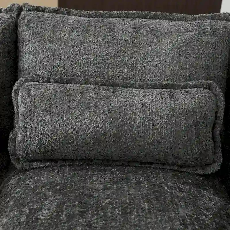 Canapé modulable en U moderne gris, grand, avec coussins amovibles et coussins décoratifs