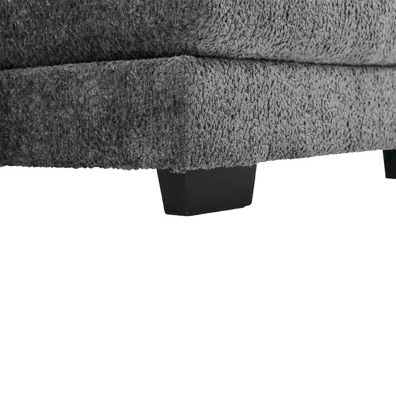 Canapé modulable en U moderne gris, grand, avec coussins amovibles et coussins décoratifs