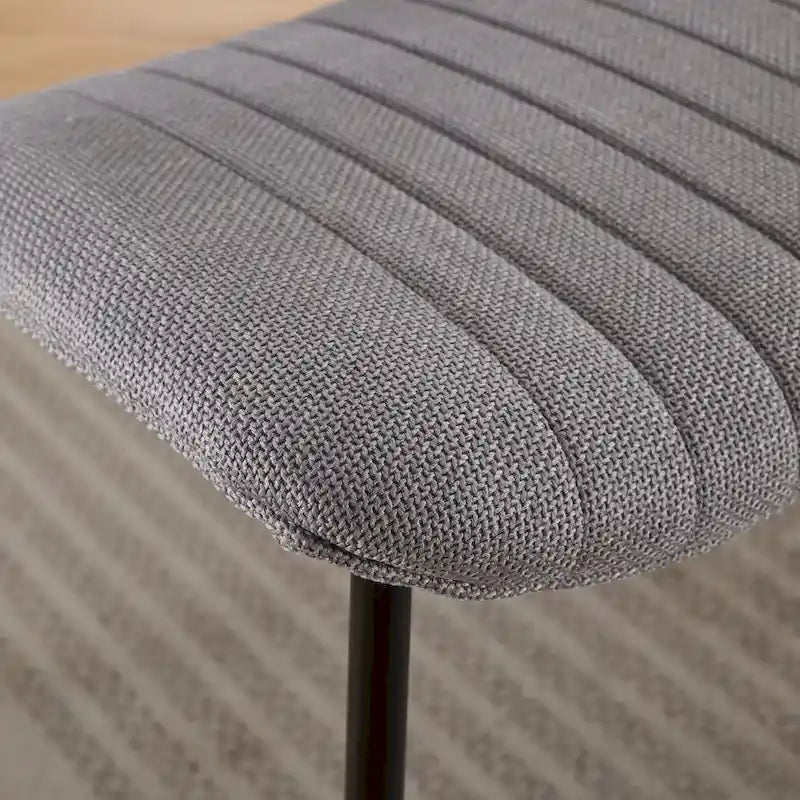 Chaises de salle à manger modernes sans accoudoirs, rembourrées, avec pieds en métal