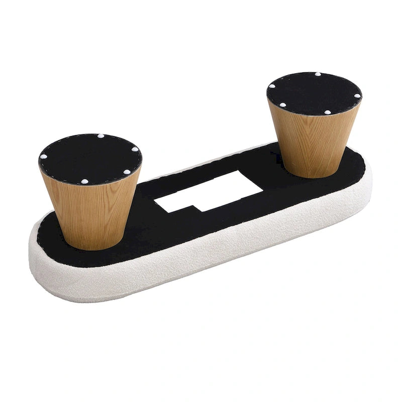 Banc de salle à manger rembourré, siège polyvalent pour entrée et chambre à coucher avec pieds en bois robustes