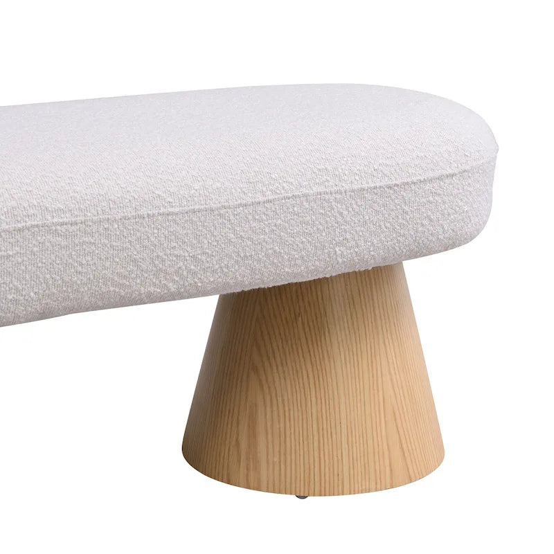 Banc de salle à manger rembourré, siège polyvalent pour entrée et chambre à coucher avec pieds en bois robustes