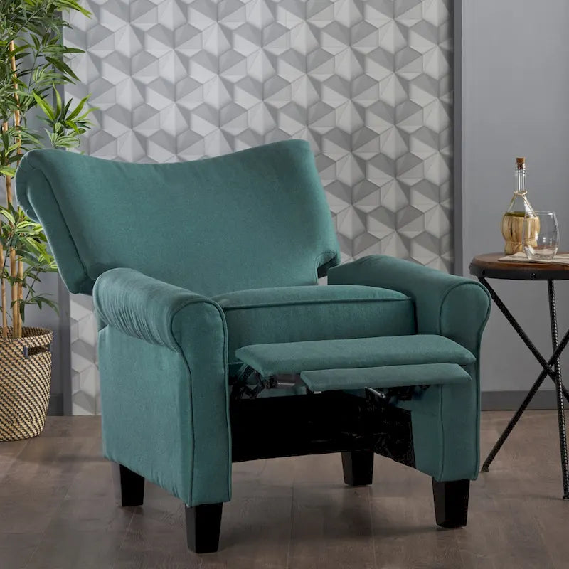 Fauteuil inclinable manuel standard, chaise longue confortable pour salon, chambre à coucher, sarcelle