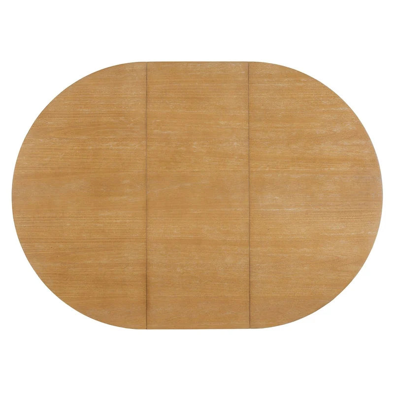 Table à manger ovale extensible vintage, table en bois massif pour 6 personnes dans la cuisine