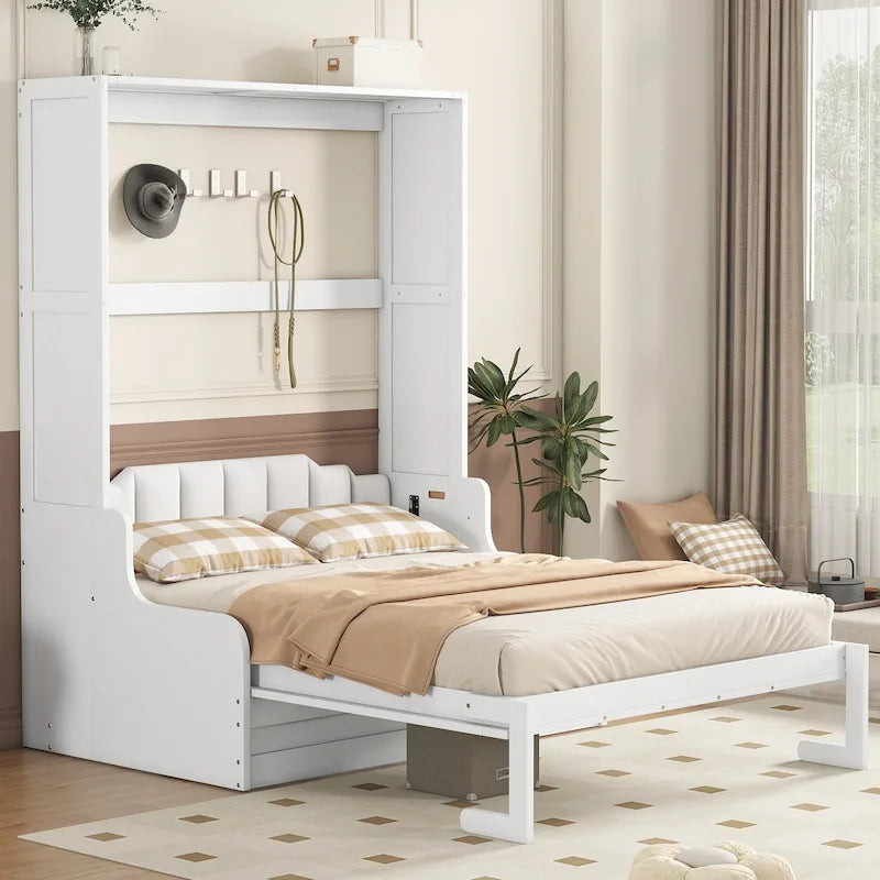 Lit escamotable Queen moderne avec coussin