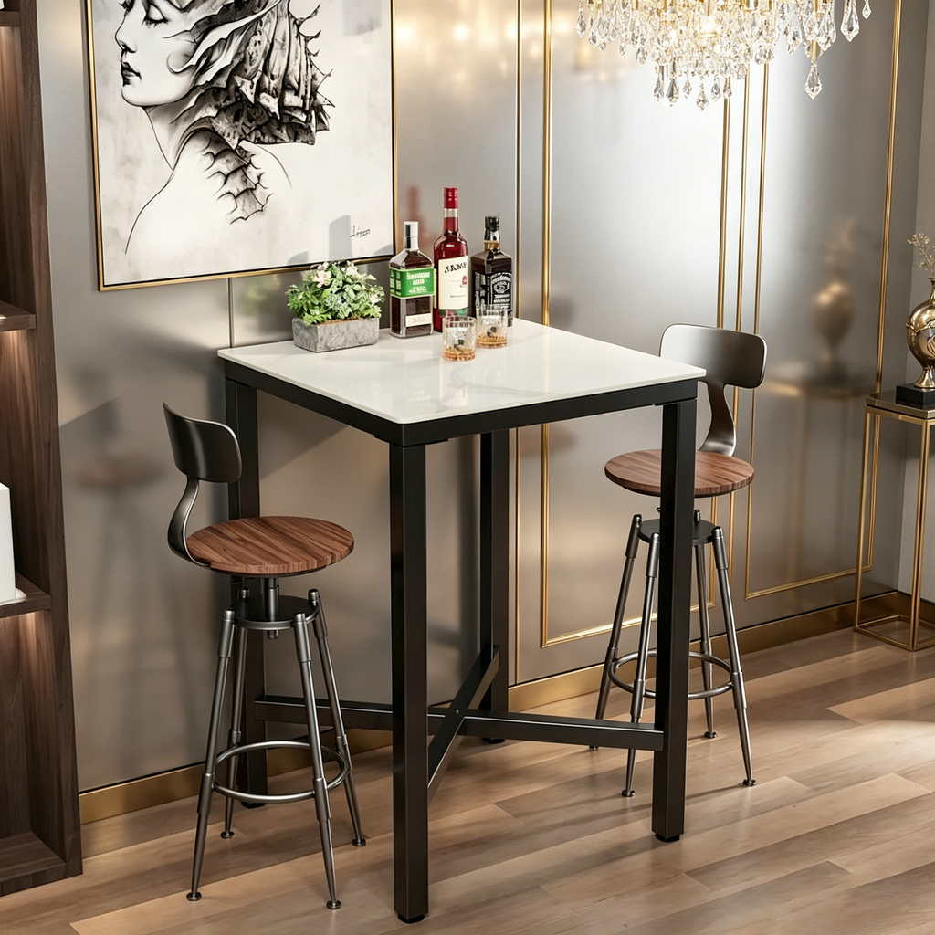 Table à manger de hauteur bar 41,4 - 27,55x27,55x41,4 pouces