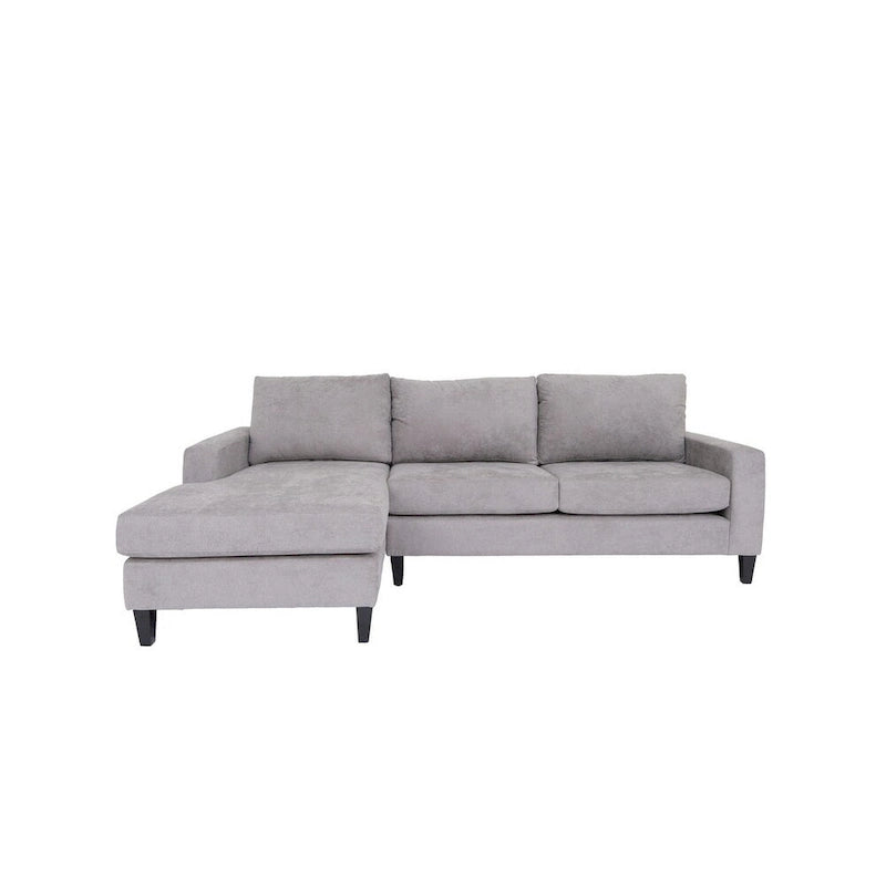 Canapé d'angle contemporain en polyester et nylon, structure en bois massif, rembourré