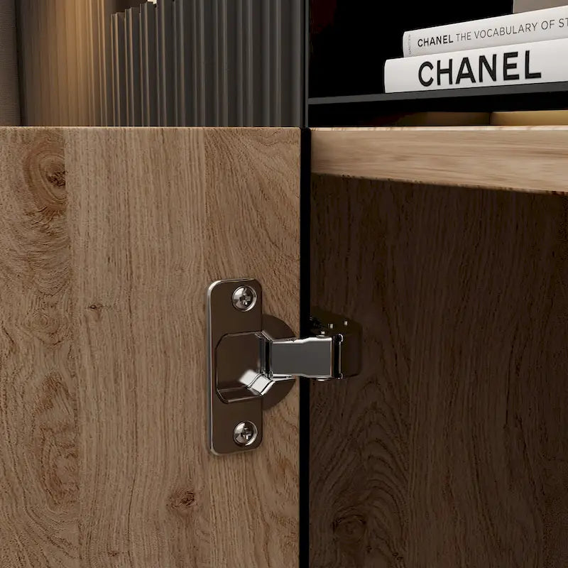 Meuble TV et cheminée luxueux avec foyer à LED intégré