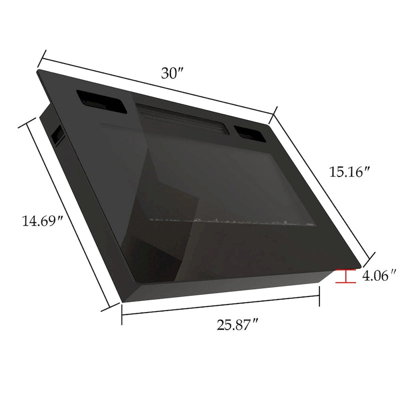 Meuble TV et cheminée luxueux avec foyer à LED intégré