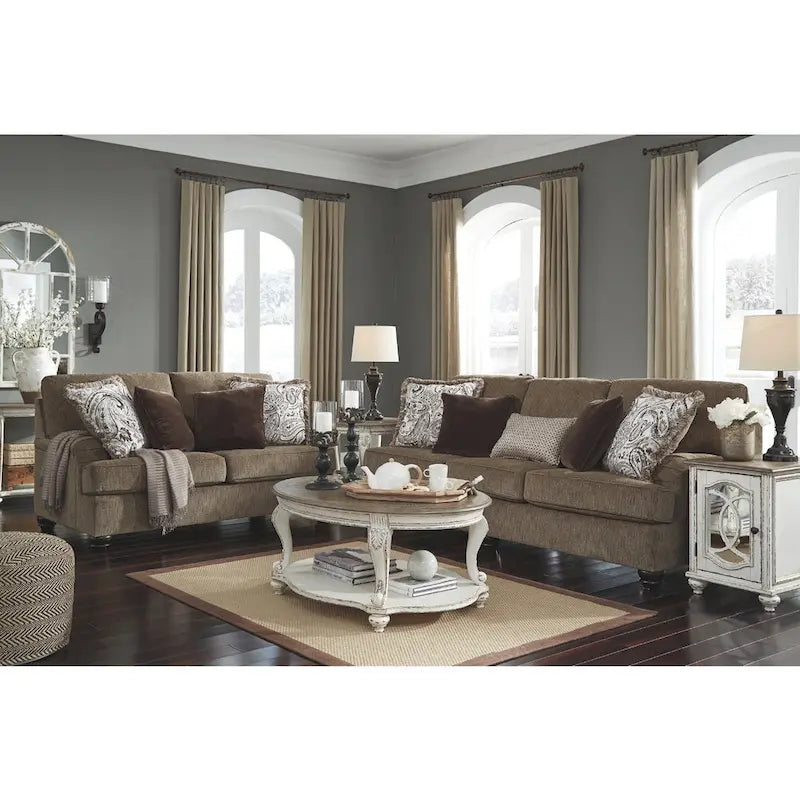 Table basse - Blanc/Marron