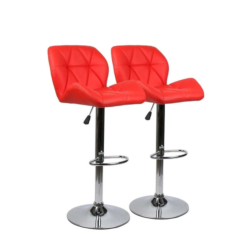Tabourets de bar modernes en similicuir réglables et pivotants