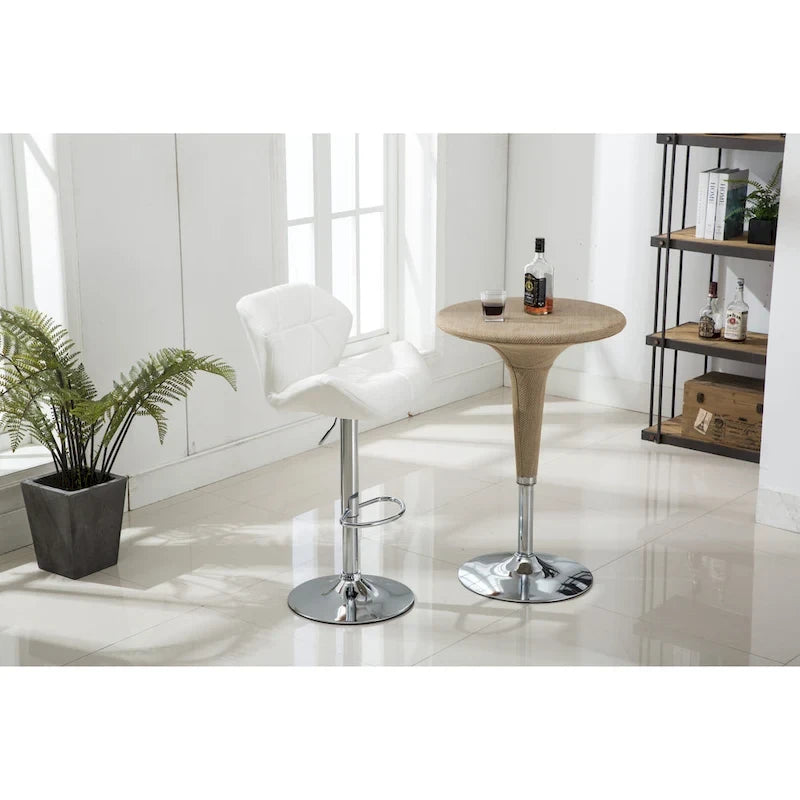 Tabourets de bar modernes en similicuir réglables et pivotants
