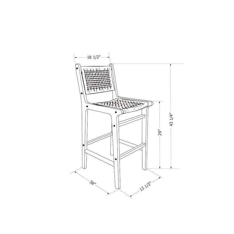 Tabouret en rotin