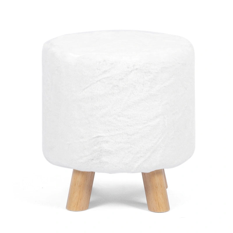 Repose-pieds ottoman rond, rembourré, pouf