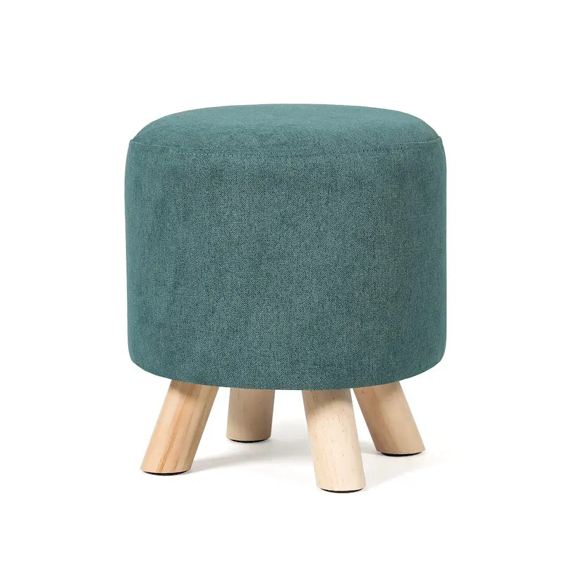 Repose-pieds ottoman rond, rembourré, pouf