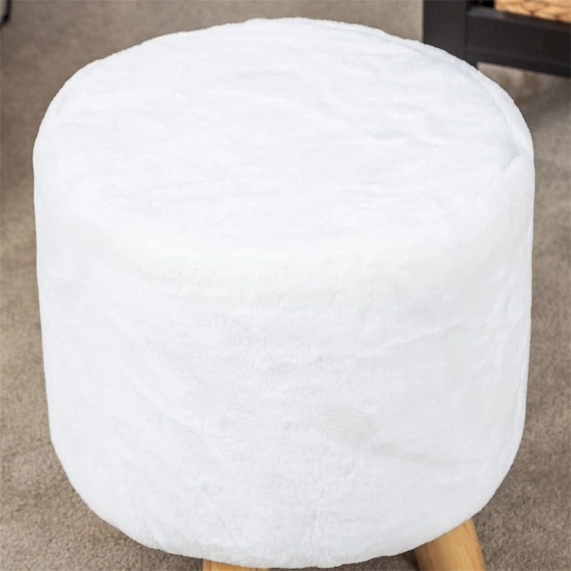 Repose-pieds ottoman rond, rembourré, pouf