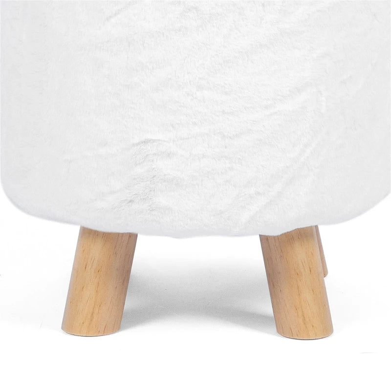 Repose-pieds ottoman rond, rembourré, pouf