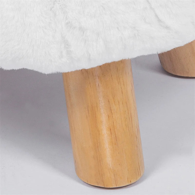 Repose-pieds ottoman rond, rembourré, pouf