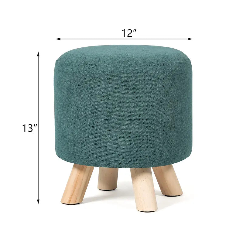 Repose-pieds ottoman rond, rembourré, pouf