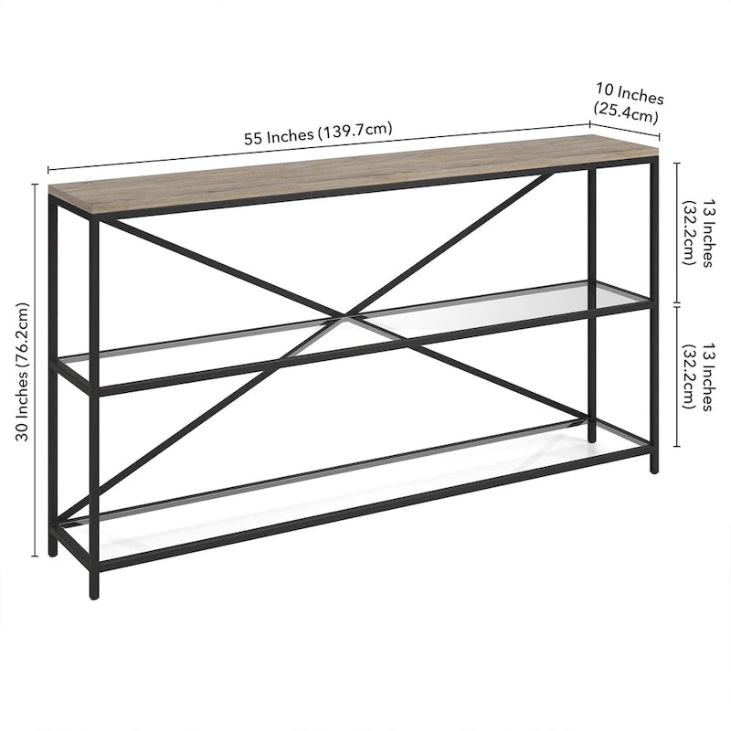 Console rectangulaire de 55 po de largeur – 55 po de largeur