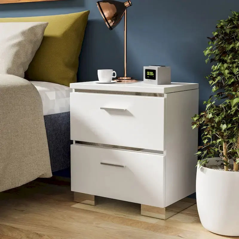Lit de rangement en bois massif Modern Queen avec interface USB
