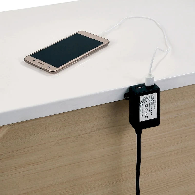 Lit de rangement en bois massif Modern Queen avec interface USB