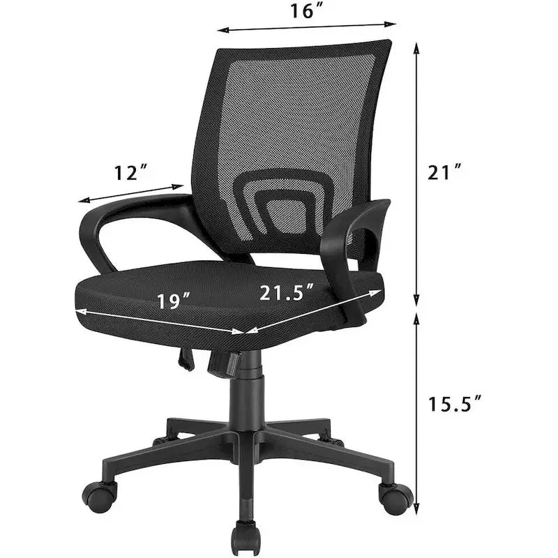 Chaise de bureau Chaise de bureau en maille Chaise d'ordinateur avec accoudoir