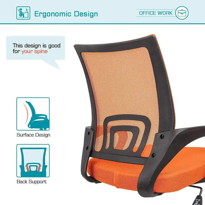 Chaise de bureau Chaise de bureau en maille Chaise d'ordinateur avec accoudoir
