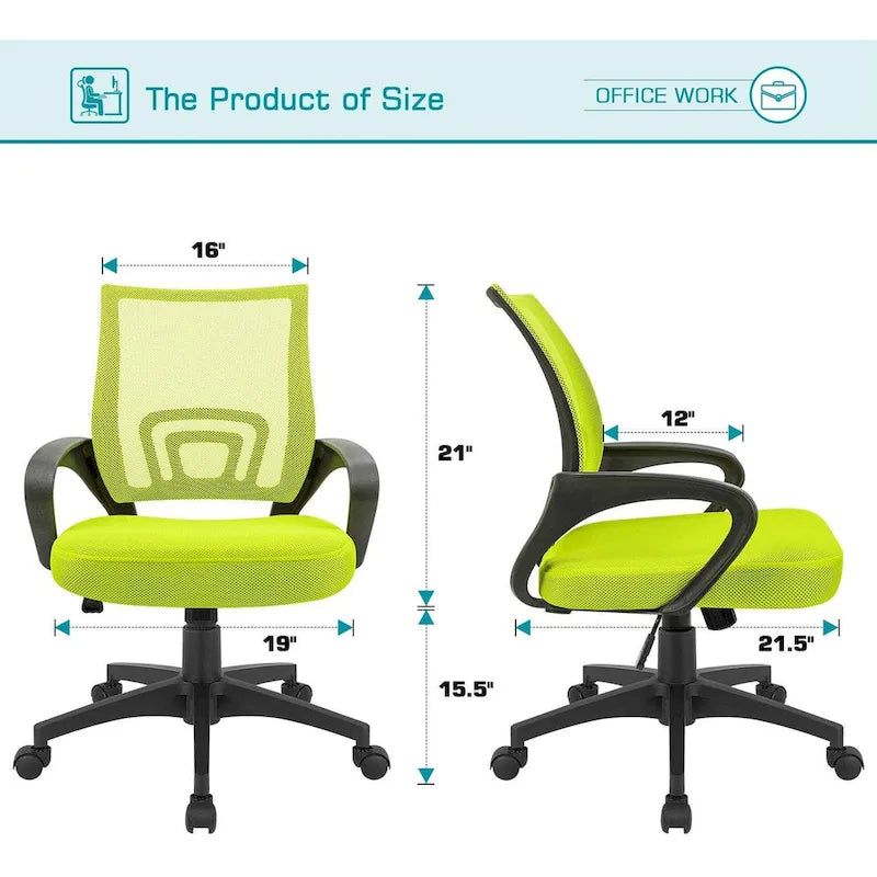 Chaise de bureau Chaise de bureau en maille Chaise d'ordinateur avec accoudoir
