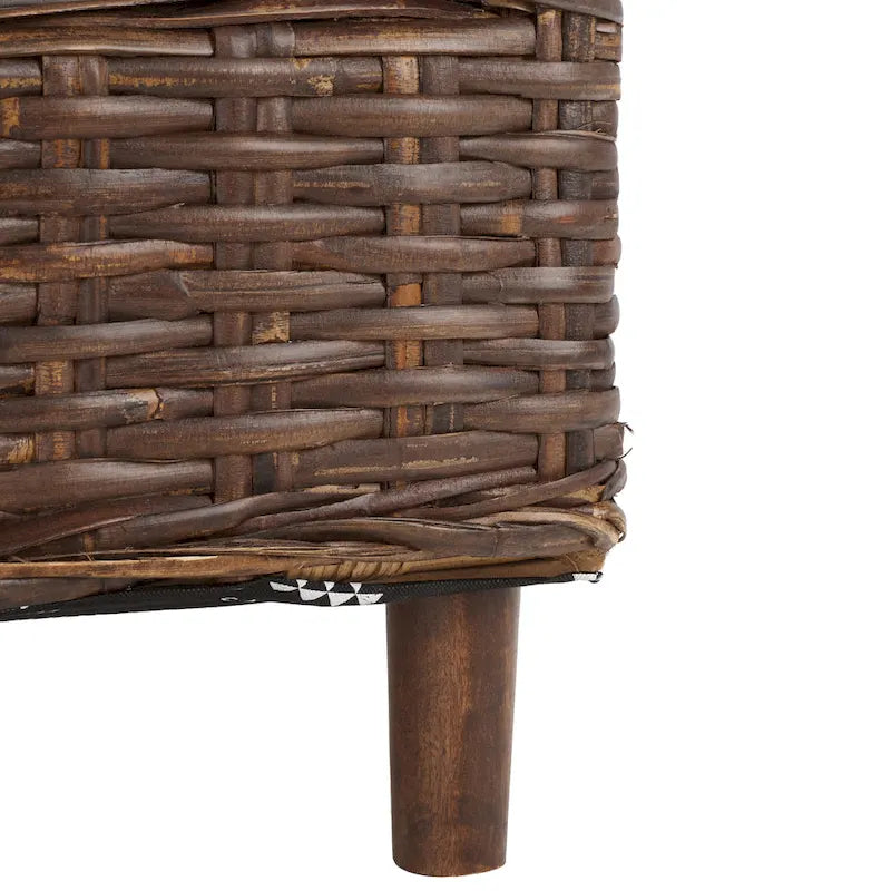 Fauteuil en rotin avec coussin