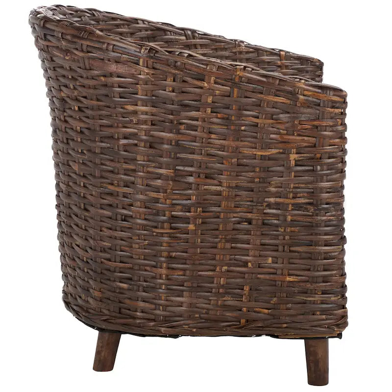 Fauteuil en rotin avec coussin