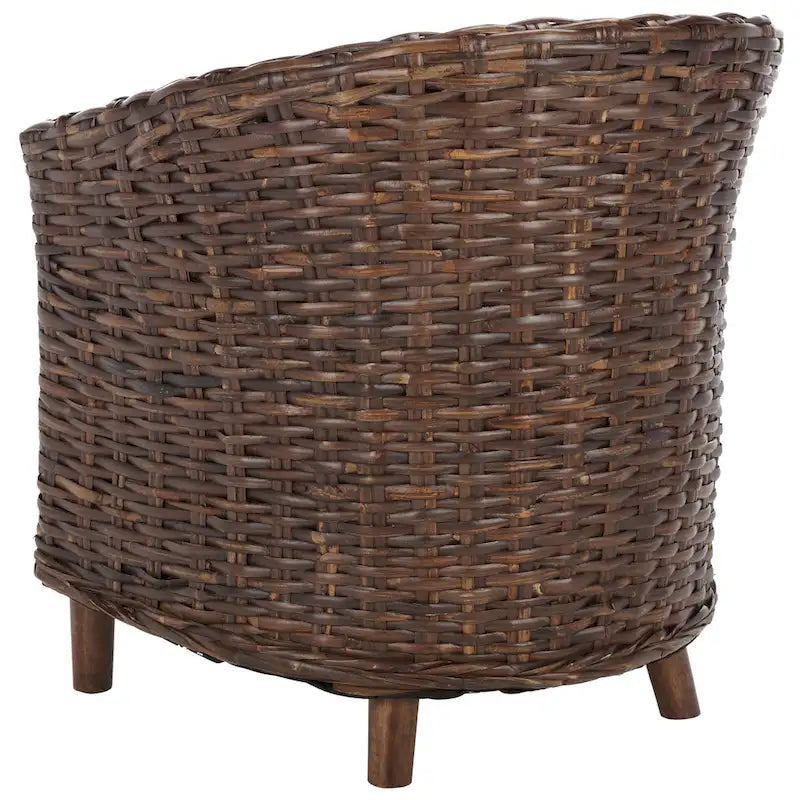 Fauteuil en rotin avec coussin