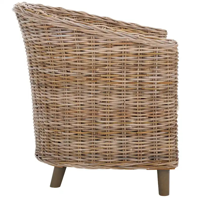 Fauteuil en rotin avec coussin