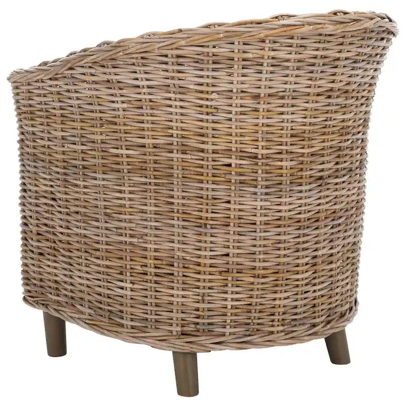 Fauteuil en rotin avec coussin