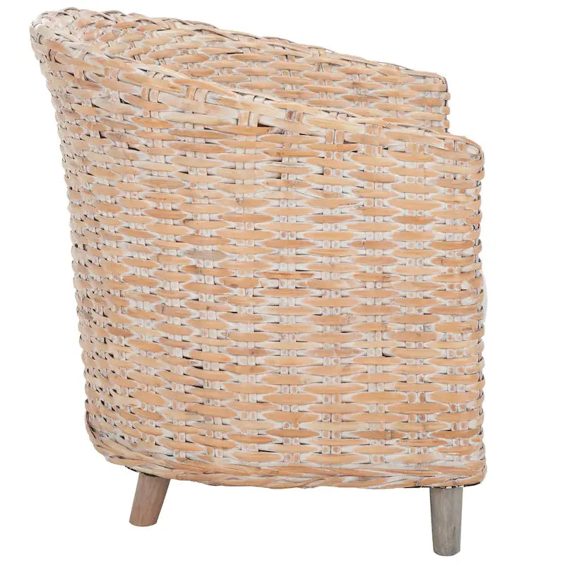 Fauteuil en rotin avec coussin