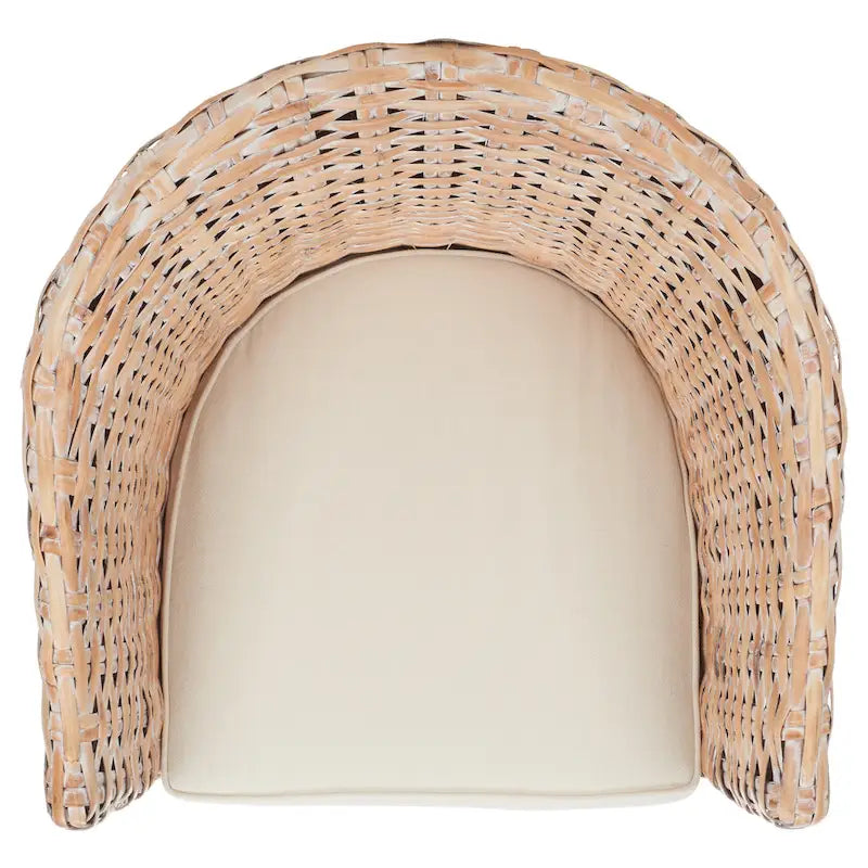 Fauteuil en rotin avec coussin