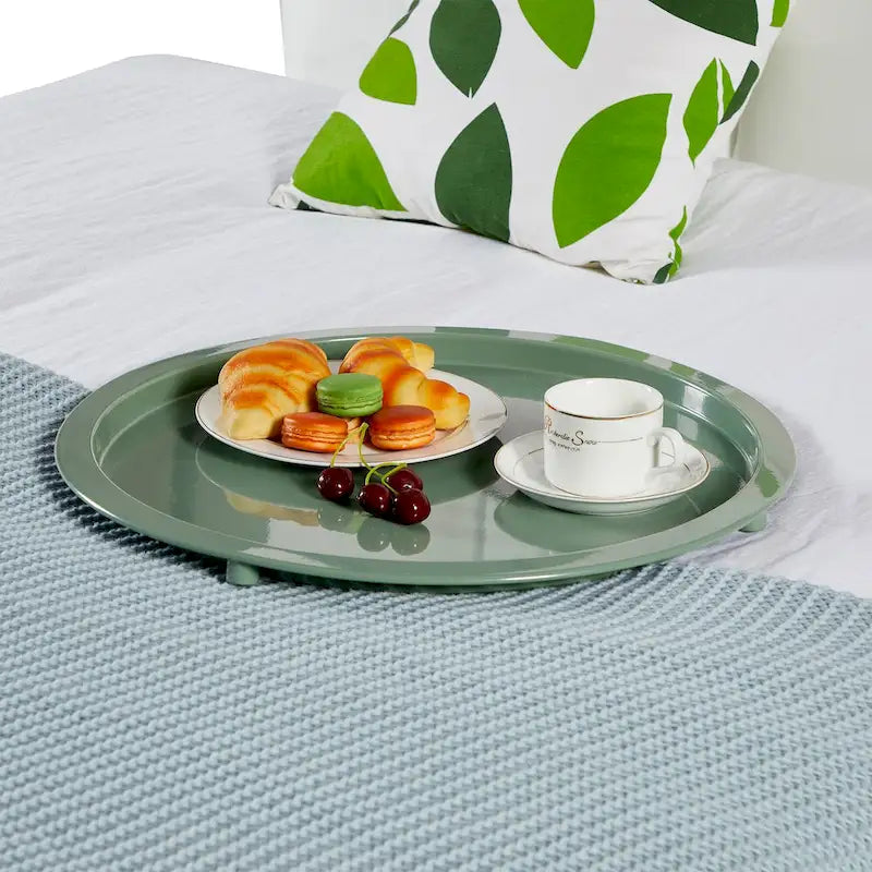 Table d'appoint/de chevet, pliable ronde en métal, antirouille et étanche, pour l'extérieur, le salon, la chambre à coucher