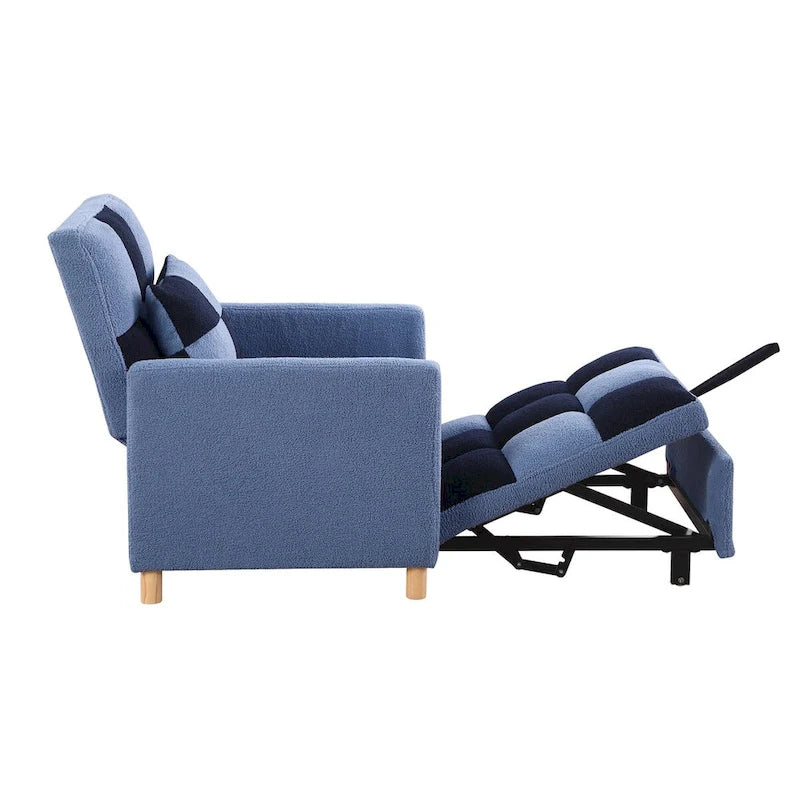 Fauteuil lit convertible 3-en-1, canapé simple (noir blanc)