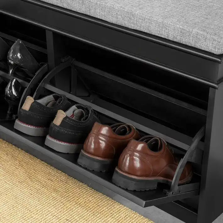 Meuble de rangement pour chaussures d'entrée avec tiroir basculant