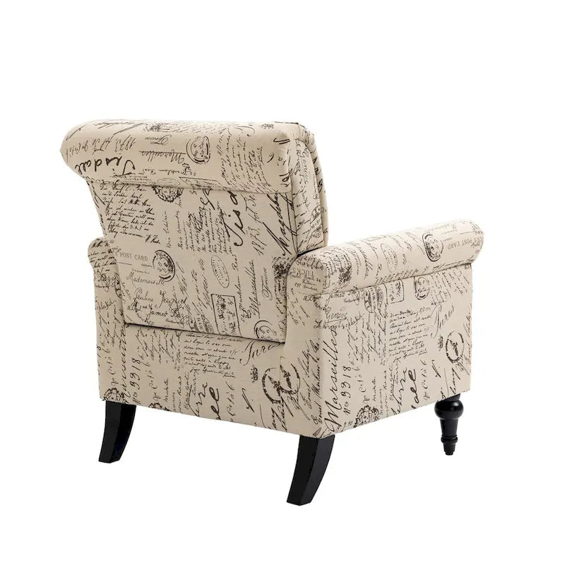 Fauteuil d'appoint Mid-Century Modern Rembourré, Fauteuil de Salon, Canapé Simple pour Salon