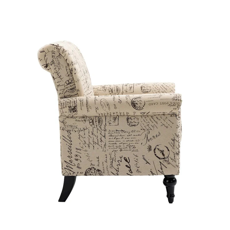 Fauteuil d'appoint Mid-Century Modern Rembourré, Fauteuil de Salon, Canapé Simple pour Salon