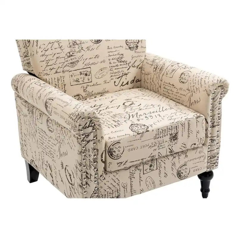 Fauteuil d'appoint Mid-Century Modern Rembourré, Fauteuil de Salon, Canapé Simple pour Salon