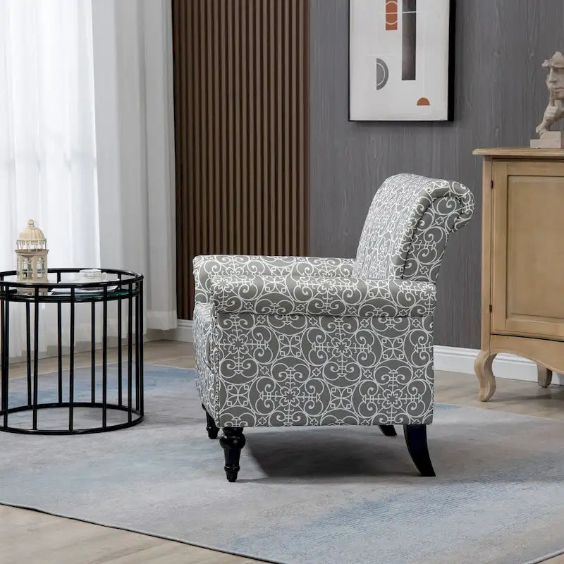 Fauteuil d'appoint Mid-Century Modern Rembourré, Fauteuil de Salon, Canapé Simple pour Salon