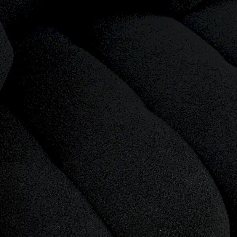 Canapé en tissu Teddy de 208 cm avec 3 coussins de dossier et 3 coussins de siège, cadre en bois massif