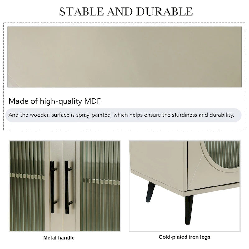 Meuble TV pour téléviseurs de plus de 65 pouces, meuble TV en bois avec placard de rangement et étagères réglables, console multimédia pour salon et chambre à coucher