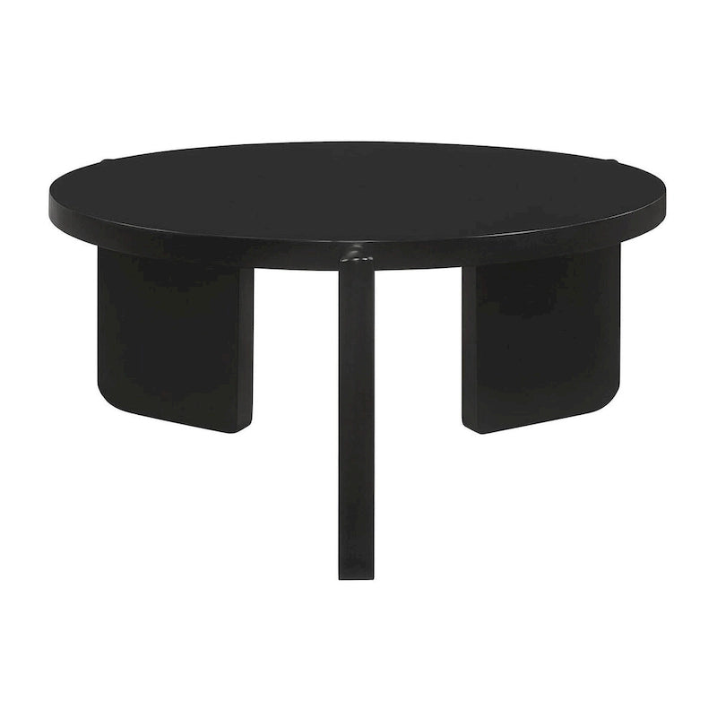 Table basse ronde noire