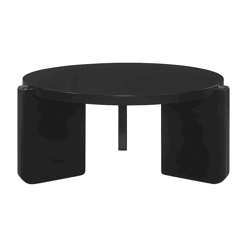 Table basse ronde noire