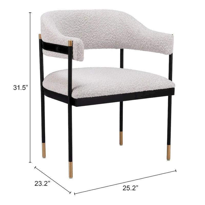 Chaise de salle à manger gris brumeux