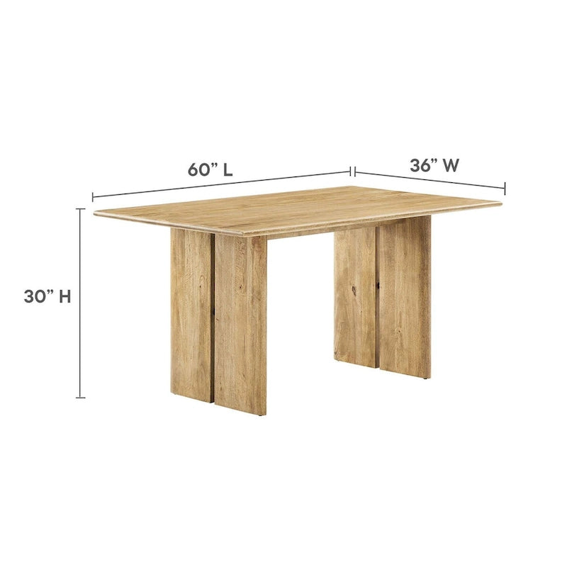 Table à manger en bois de 60 pouces